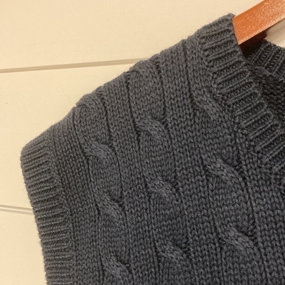 Lord & Taylor Casual Classics V-Neck Navy Blue Sweater Vest - Picture 3 of 10